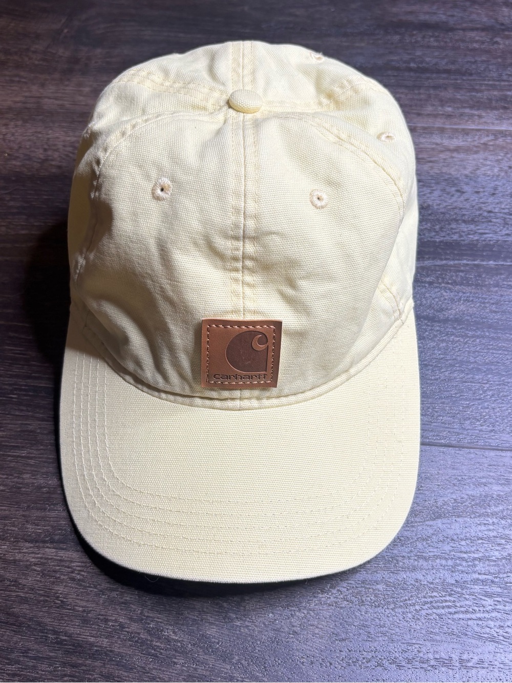 Yellow CARHARTT Hat CapWork Wear Construction StreetWear Strapback Clean Patch